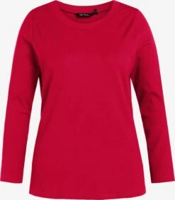 Ulla Popken T-shirts à Manches Longues T-shirt Femme Rouge Cerise