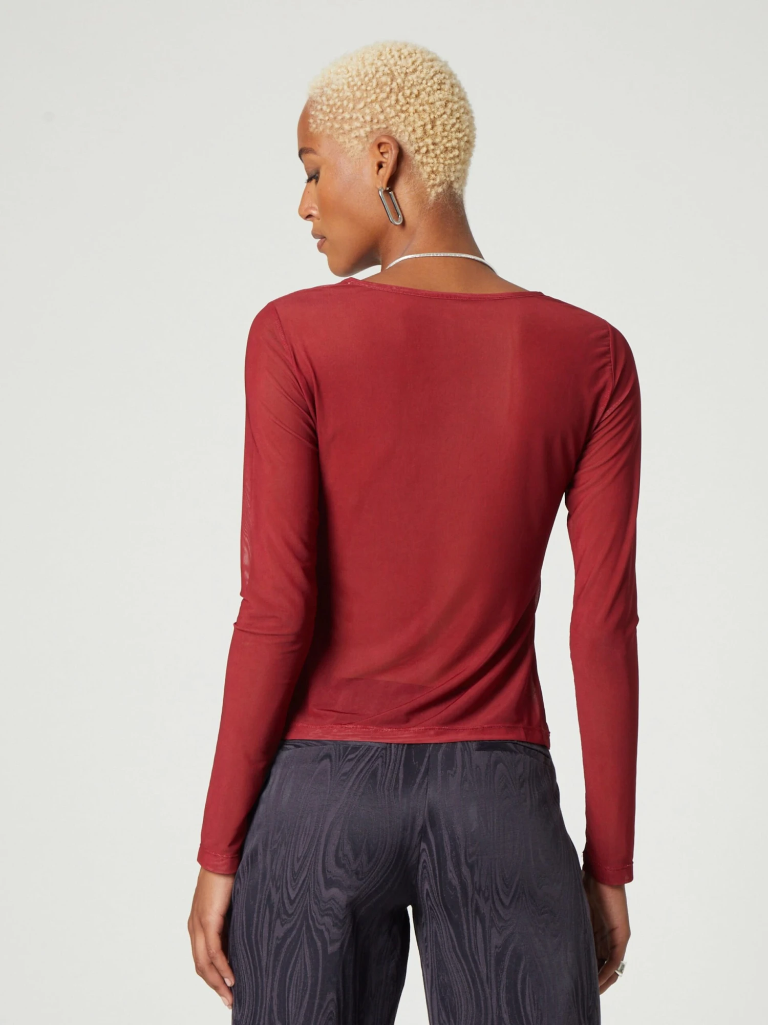 T-shirts à Manches Longues T-shirt Femme Lie De Vin 7 T-shirts à Manches Longues T-shirt Femme Lie De Vin – Image 5