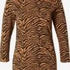 Dorothy Perkins T-shirts à Manches 3/4 T-shirt Zebra Femme Marron -Pas Cher Univers T-shirt Magasin 025720ed9ff231cf3bac555f6d537cc7
