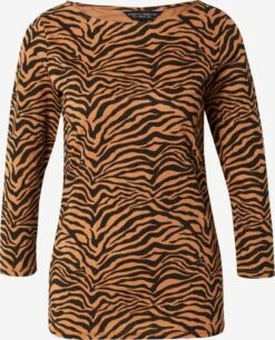 Dorothy Perkins T-shirts à Manches 3/4 T-shirt Zebra Femme Marron