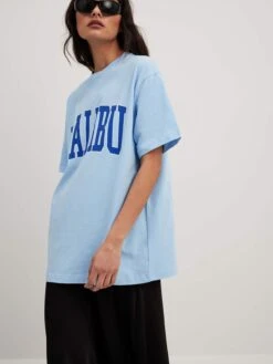 NA-KD T-shirts Oversize T-shirt Oversize Femme Bleu / Bleu Clair