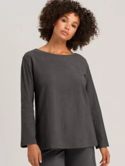 HANRO T-shirts à Manches Longues T-shirt Pure Comfort Femme Brun Foncé -Pas Cher Univers T-shirt Magasin 0fdac67141c055fbec285c1ae44d1a9f