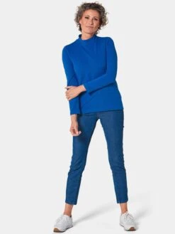 GOLDNER T-shirts à Manches Longues T-shirt Femme Bleu Roi 9 GOLDNER T-shirts à Manches Longues T-shirt Femme Bleu Roi -Pas Cher Univers T-shirt Magasin 11835075dd4eff2b3446c03297015555