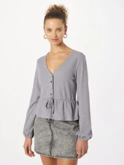 About You T-shirts à Manches Longues T-shirt Isa Femme Gris Chiné -Pas Cher Univers T-shirt Magasin 1374056fc6ba988f415b6dec2a602f8d