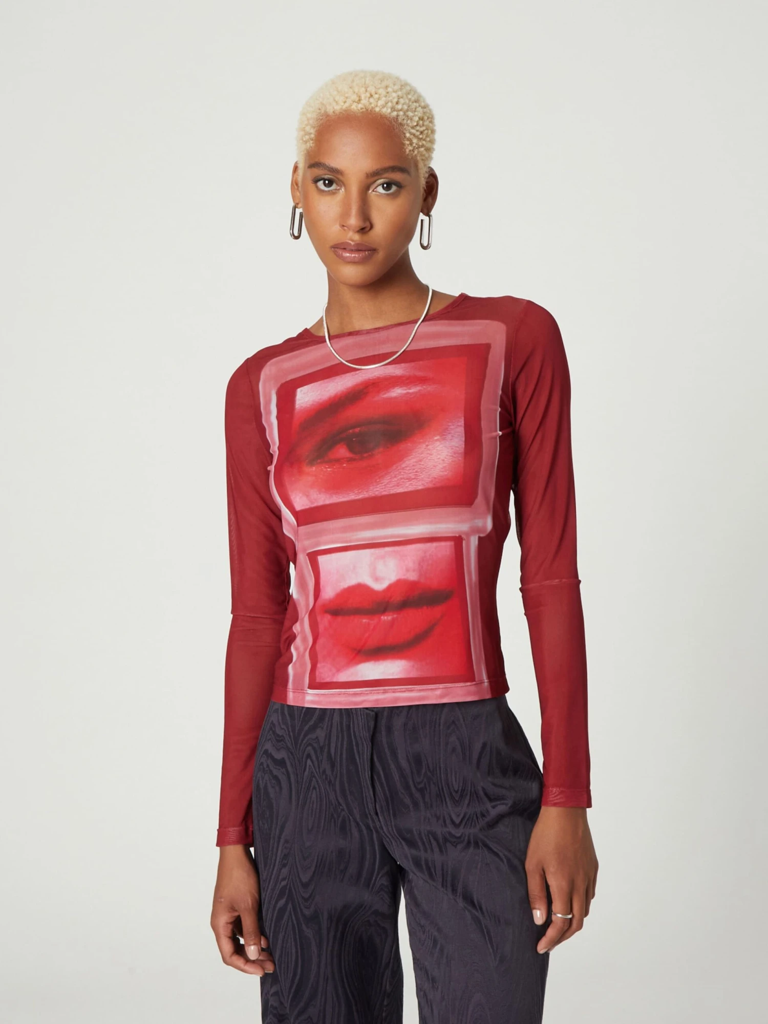 T-shirts à Manches Longues T-shirt Femme Lie De Vin 6 T-shirts à Manches Longues T-shirt Femme Lie De Vin – Image 4