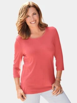 GOLDNER T-shirts à Manches 3/4 T-shirt Femme Melon -Pas Cher Univers T-shirt Magasin 1dd202a60f9e93c690c419e9e32c31e8