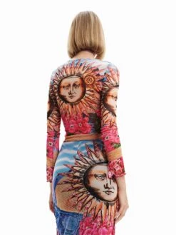 Desigual T-shirts à Manches Longues T-shirt Lorenzi Femme Rouge -Pas Cher Univers T-shirt Magasin 22aa6fe10389f1c47a04e546ae0b62ba