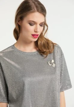 Faina T-shirts Oversize T-shirt Oversize Femme Argent -Pas Cher Univers T-shirt Magasin 24c4553dd1eac76a136f86fd18c2da6e
