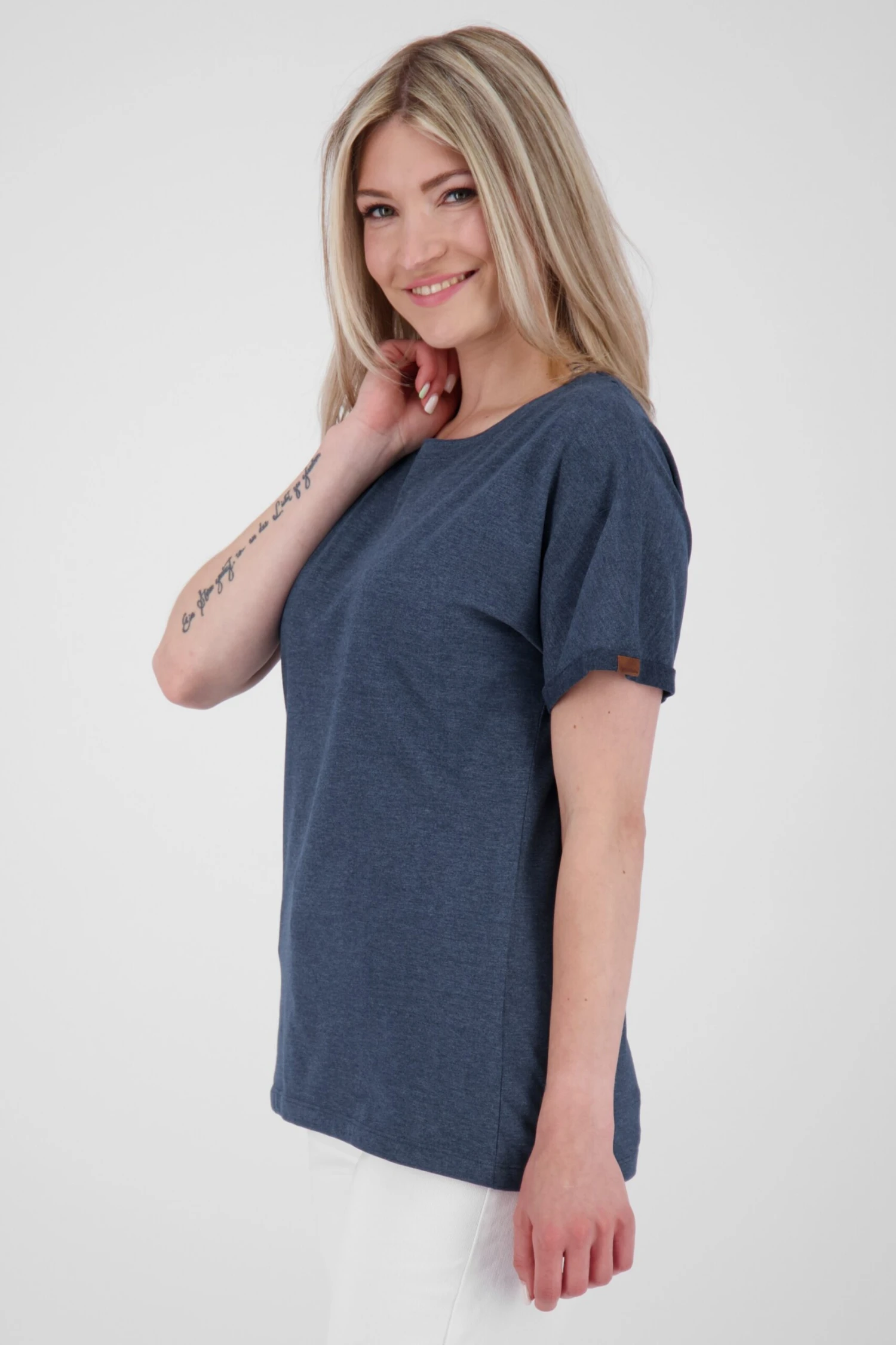 T-shirts T-shirt MalaikaAK Femme Marine 7 T-shirts T-shirt MalaikaAK Femme Marine – Image 5