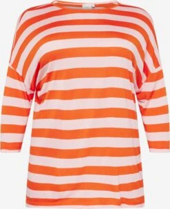 ONLY CARMAKOMA T-shirts à Manches 3/4 T-shirt Femme Rouge Orangé