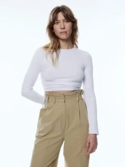 EDITED T-shirts à Manches Longues T-shirt Zilly Femme Blanc -Pas Cher Univers T-shirt Magasin 2a8d96297bb3ca2c8d6ddf20a82f2f77