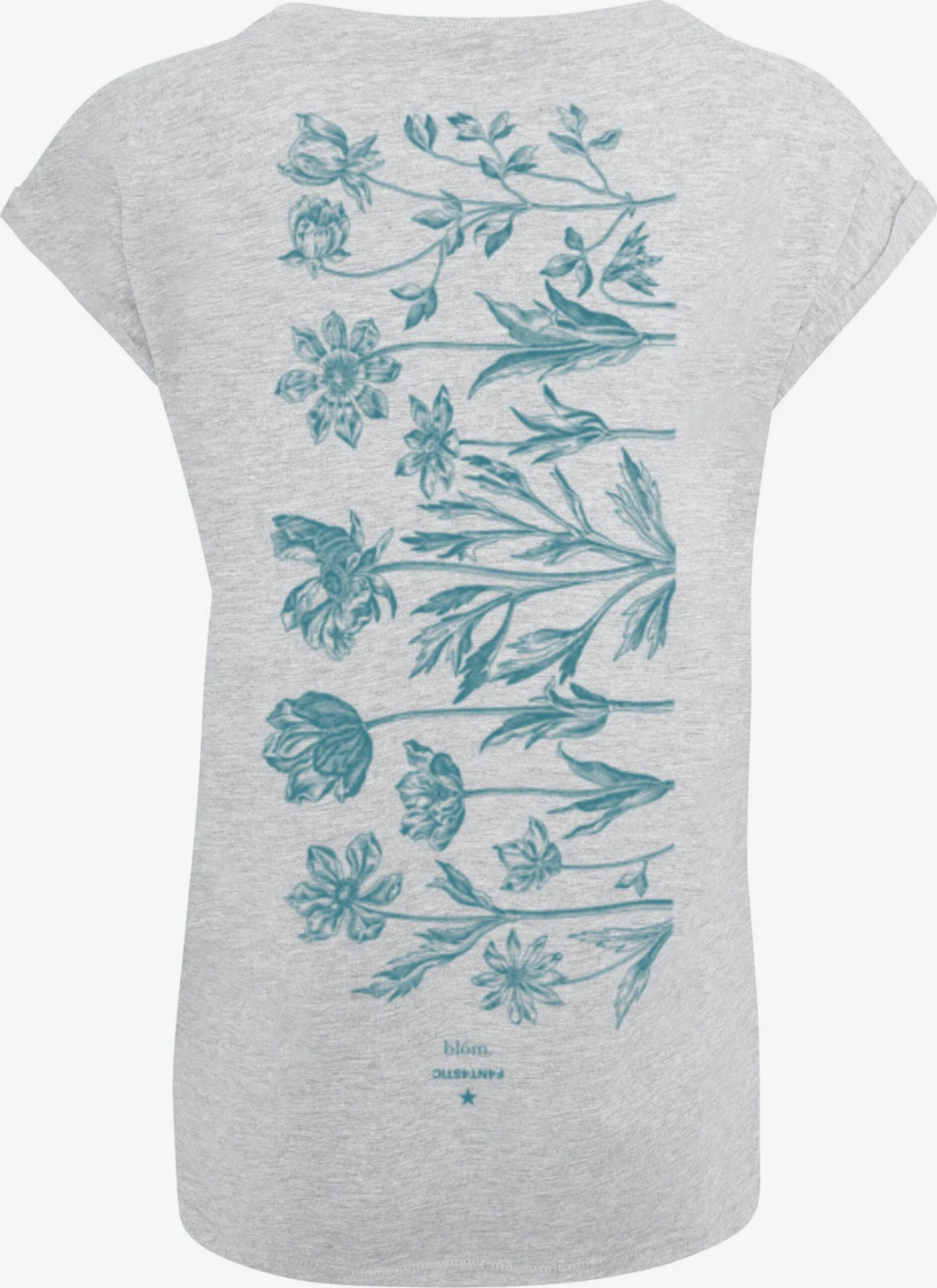 F4NT4STIC T-shirts T-shirt Femme Gris 4 F4NT4STIC T-shirts T-shirt Femme Gris – Image 2