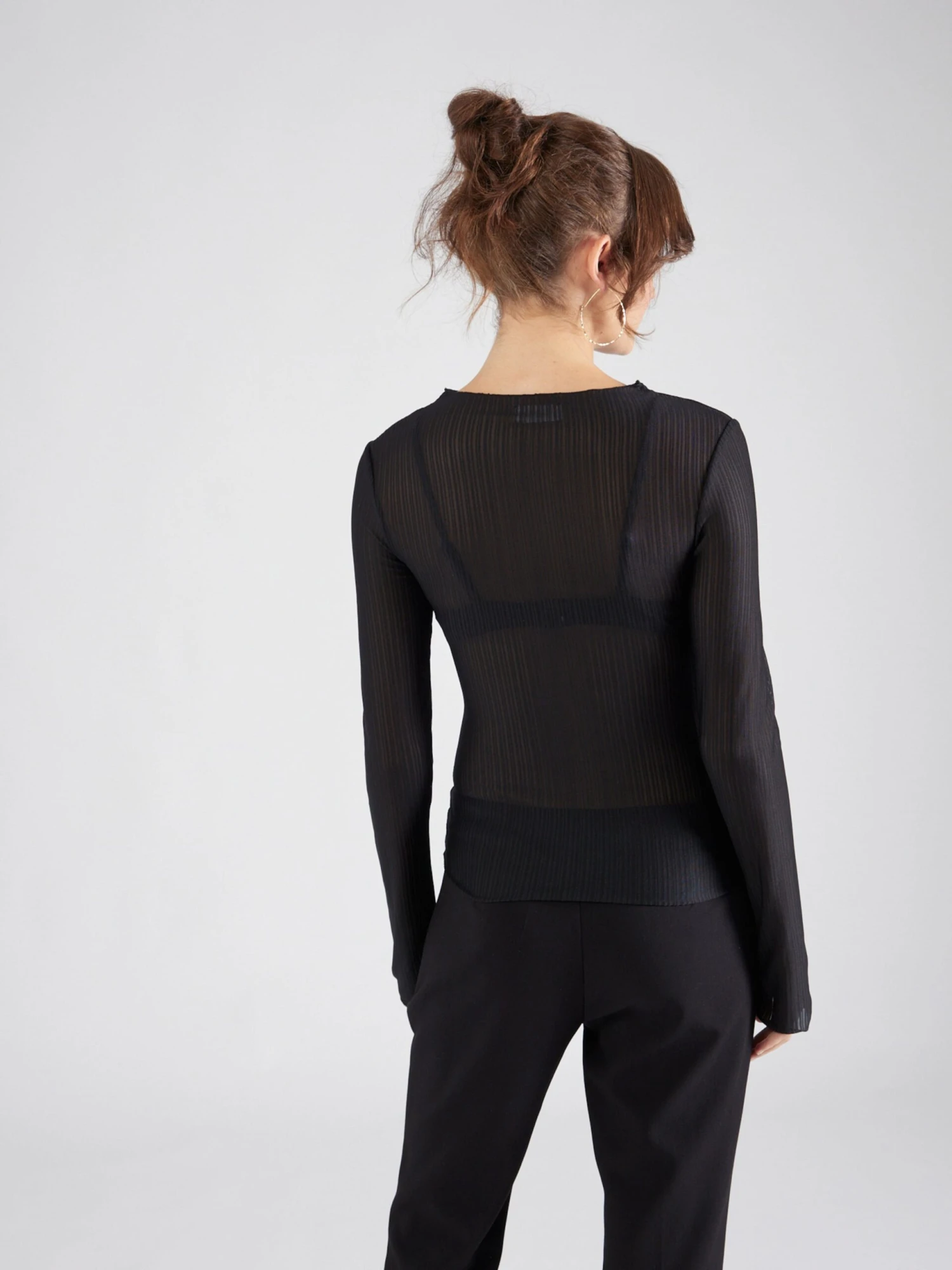 T-shirts à Manches Longues T-shirt Giulia Femme Noir 6 T-shirts à Manches Longues T-shirt Giulia Femme Noir – Image 4