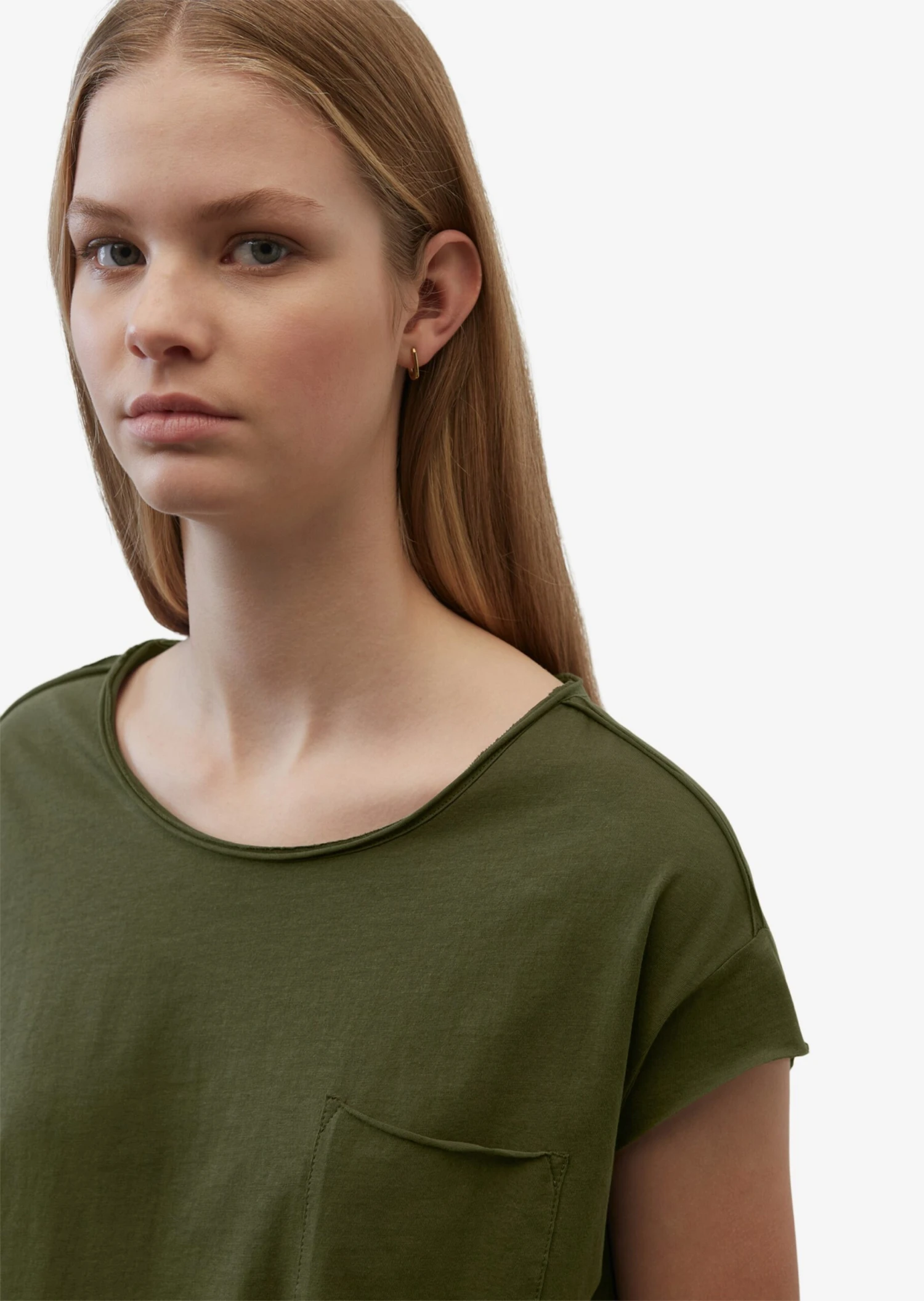 Marc O'Polo DENIM T-shirts T-shirt Femme Olive 8 Marc O'Polo DENIM T-shirts T-shirt Femme Olive – Image 6
