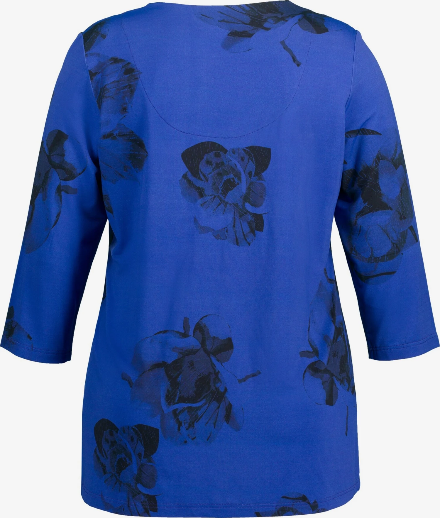 Ulla Popken T-shirts à Manches 3/4 T-shirt Femme Bleu Cobalt 4 Ulla Popken T-shirts à Manches 3/4 T-shirt Femme Bleu Cobalt – Image 2