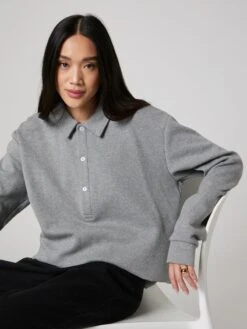 Polos T-Shirt Leon Femme Gris Chiné -Pas Cher Univers T-shirt Magasin 3269504cbc3d9e10a922ce5f013b5aa5