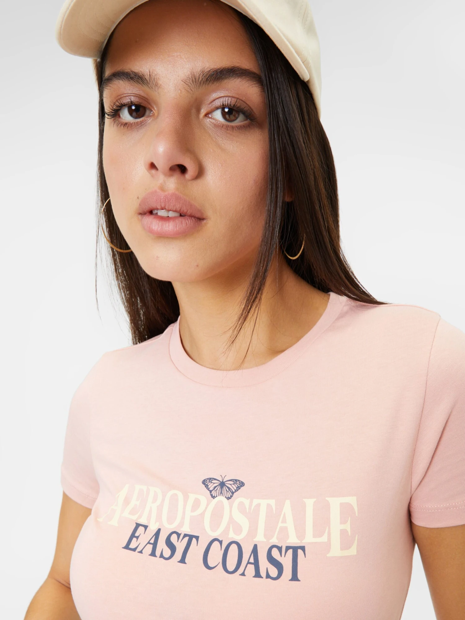 Aeropostale T-shirts T-shirt Femme Rose Pastel 4 Aeropostale T-shirts T-shirt Femme Rose Pastel – Image 2