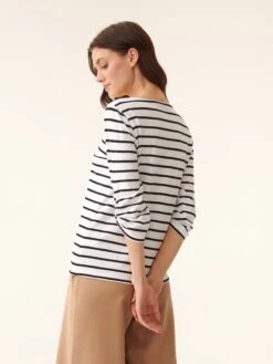 T-shirts à Manches 3/4 T-shirt NOYA Femme Blanc -Pas Cher Univers T-shirt Magasin 37963ffaaa330f3f33a86f62d842aa8a