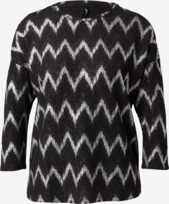 ONLY T-shirts à Manches 3/4 T-shirt NEW QUEEN Femme Noir Chiné