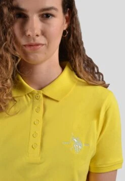 U.S. Polo Assn. Polos T-shirt Femme Jaune -Pas Cher Univers T-shirt Magasin 3acfb079fcd99fd45662e11b485367cd