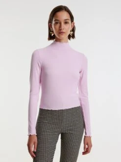 EDITED T-shirts à Manches Longues T-shirt Daniela Femme Rose -Pas Cher Univers T-shirt Magasin 3d05af662939c0d6631dc79317f81e74