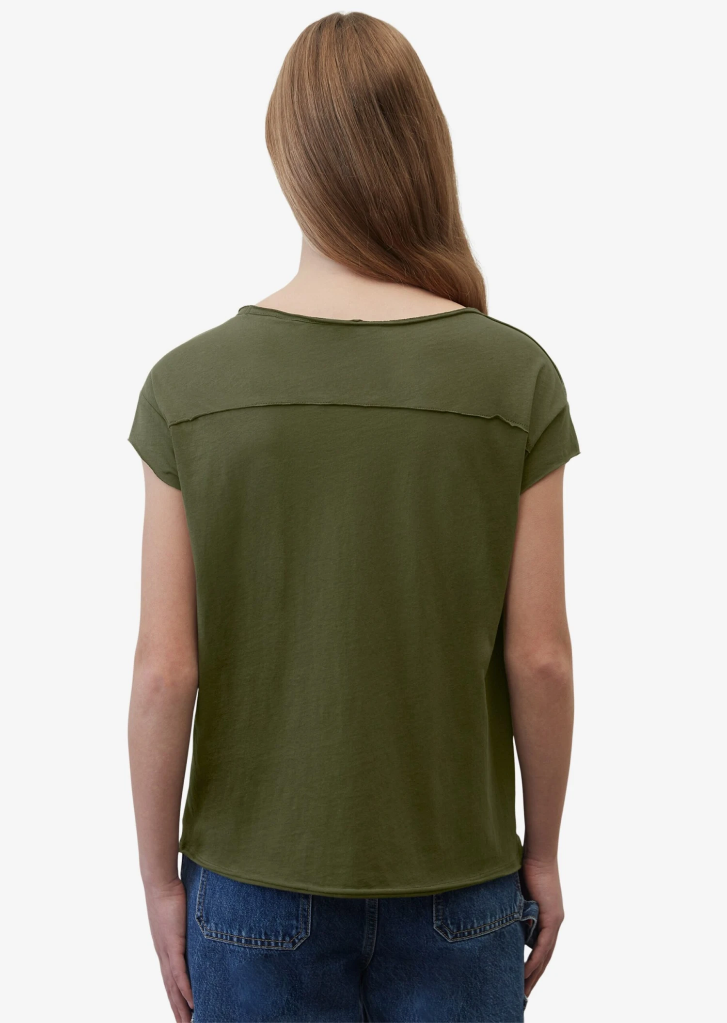 Marc O'Polo DENIM T-shirts T-shirt Femme Olive 7 Marc O'Polo DENIM T-shirts T-shirt Femme Olive – Image 5