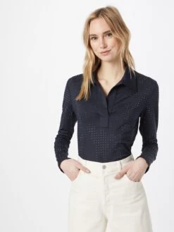 SAMSØE SAMSØE Polos T-shirt Malika Femme Bleu Nuit -Pas Cher Univers T-shirt Magasin 4039008b29540717750c6300e42df7a7