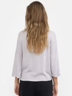 Esmé Studios T-shirts à Manches Longues T-shirt ESMila Loose Femme Gris -Pas Cher Univers T-shirt Magasin 451a19f0d74186fb701badb3eb3bd1f4