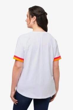 Ulla Popken T-shirts T-shirt Femme Blanc -Pas Cher Univers T-shirt Magasin 45cd204b311af44bef2e04841390259e