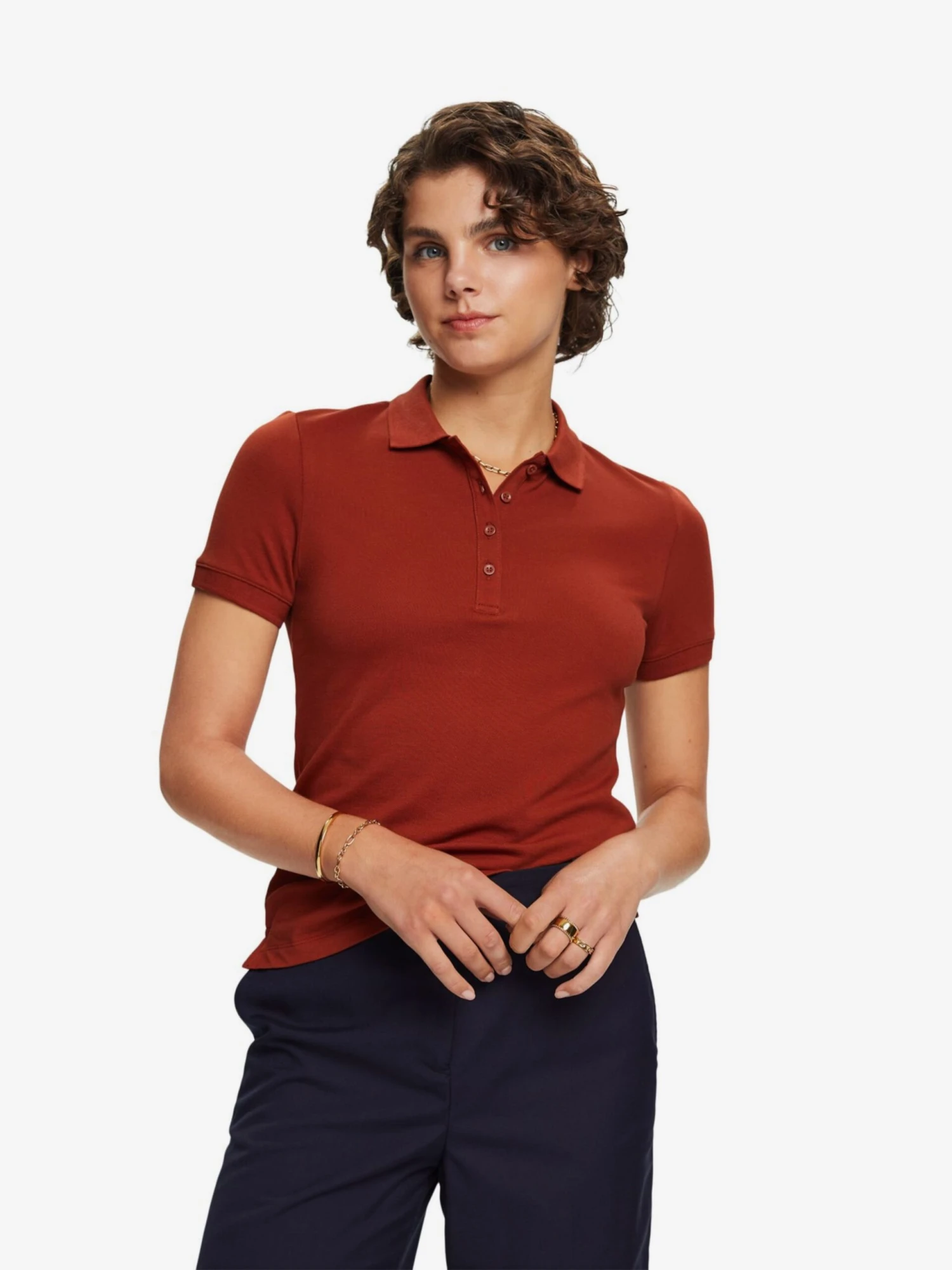 ESPRIT Polos T-shirt Femme Rouille 4 ESPRIT Polos T-shirt Femme Rouille – Image 2