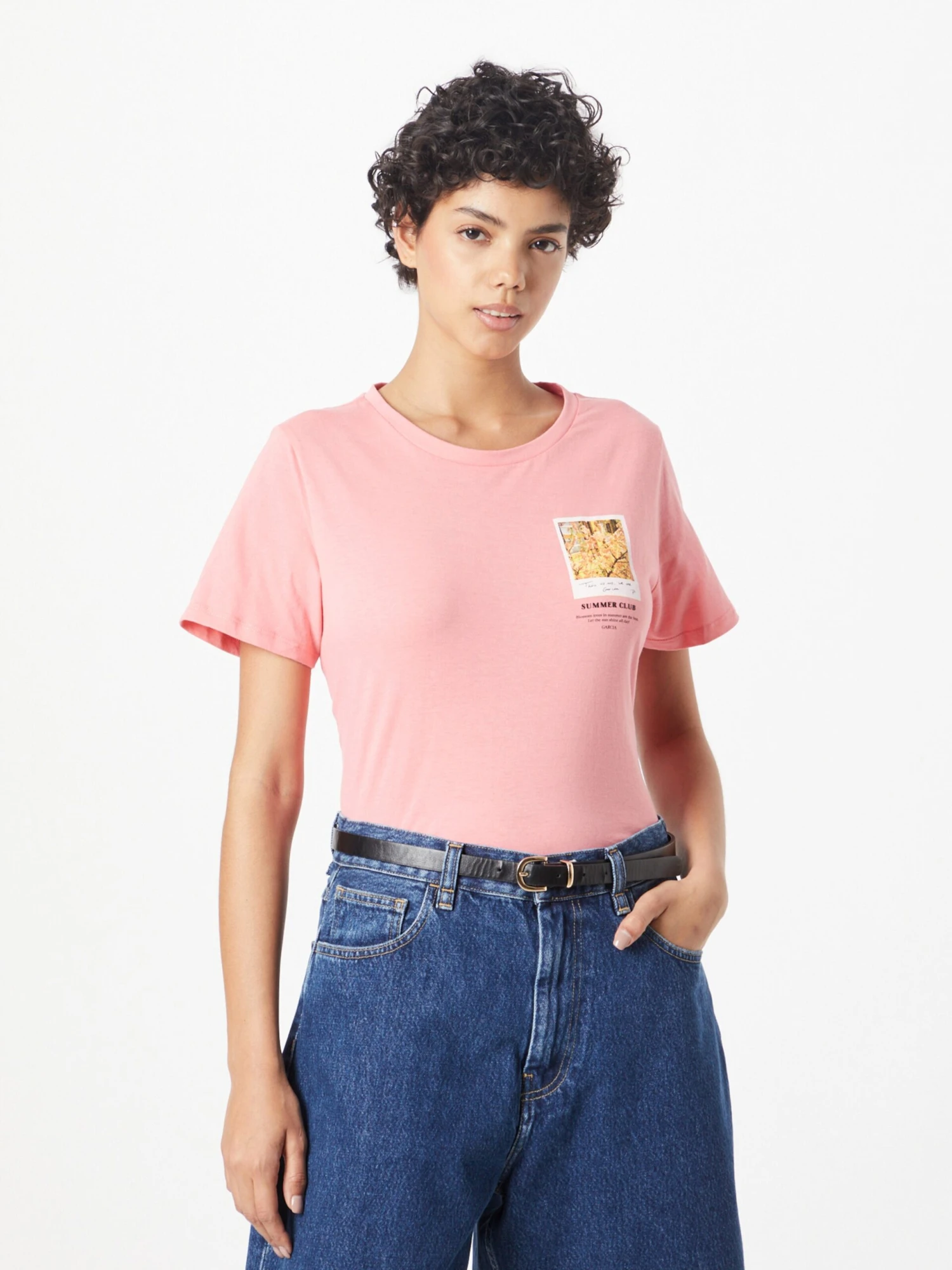Garcia T-shirts T-shirt Femme Rose Clair 5 Garcia T-shirts T-shirt Femme Rose Clair – Image 3