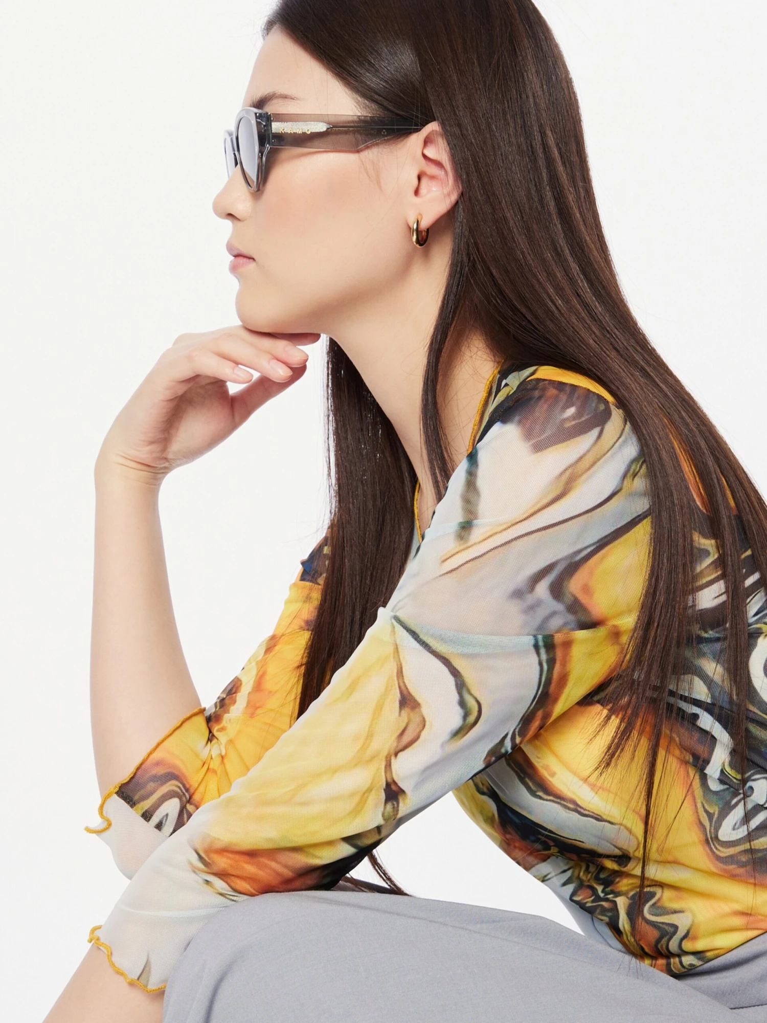 Key Largo T-shirts à Manches 3/4 T-shirt MARBLE Femme Jaune 4 Key Largo T-shirts à Manches 3/4 T-shirt MARBLE Femme Jaune – Image 2