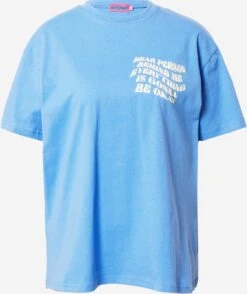 Edikted T-shirts T-shirt Dear Person Femme Bleu Clair