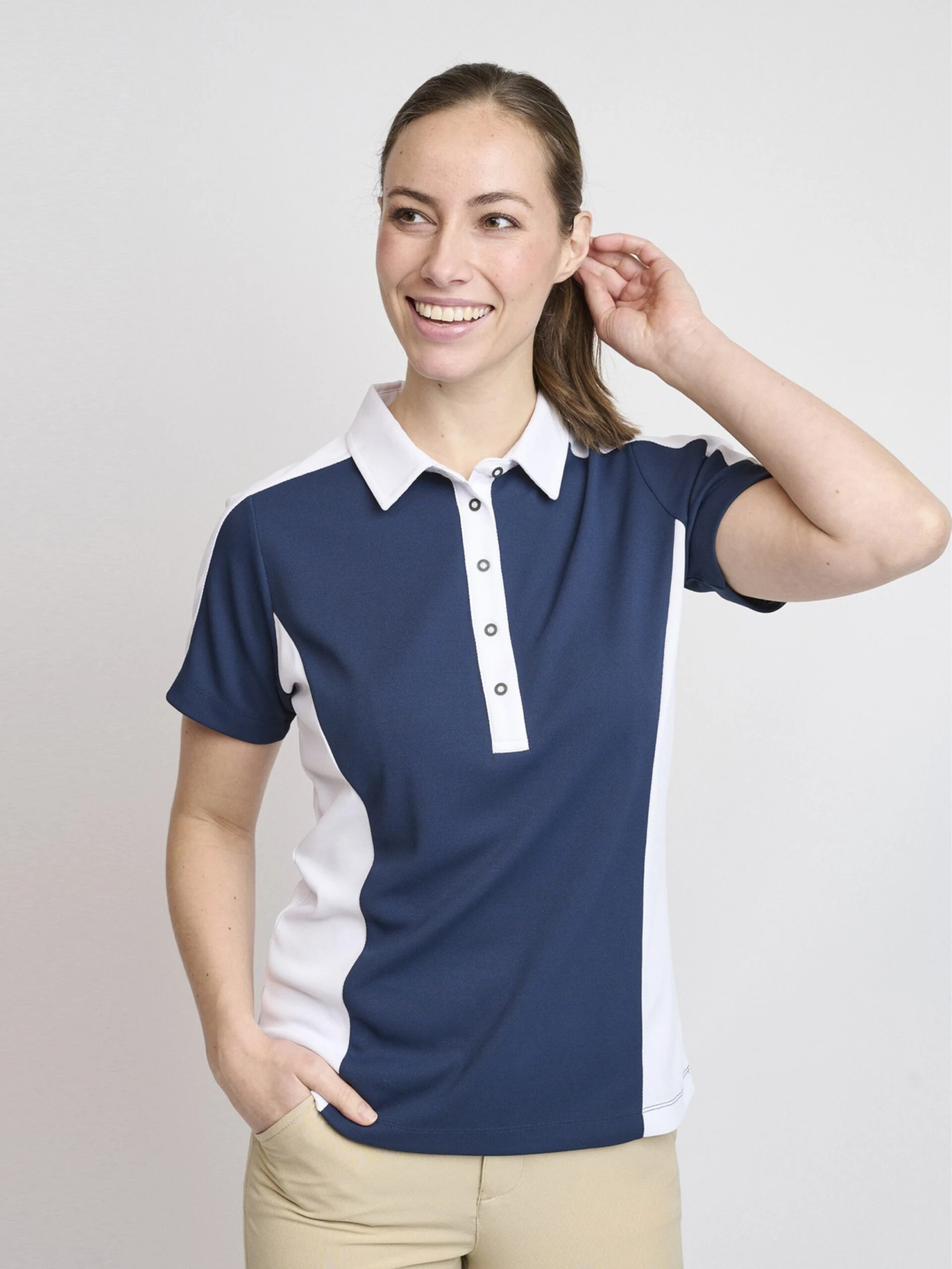 Polos T-shirt Ladies Tournament Polo Femme Bleu Foncé 4 Polos T-shirt Ladies Tournament Polo Femme Bleu Foncé – Image 2