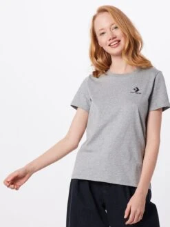 Converse T-shirts T-shirt Femme Gris Chiné -Pas Cher Univers T-shirt Magasin 549e9d15ab9e5b709f5753fee4693593