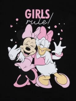 T-shirts T-shirt Disney Girls Rule Slub Femme Noir -Pas Cher Univers T-shirt Magasin 55ec9f1a7c23a4d6770fca796bcb77ab