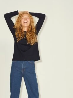 JJXX T-shirts à Manches Longues T-shirt Agnes Femme Noir -Pas Cher Univers T-shirt Magasin 5737e3cfc4b81d2c3e6ae852393c7d6b