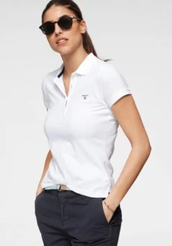 Gant Polos T-shirt Femme Blanc Naturel -Pas Cher Univers T-shirt Magasin 5d19bda1389c471120d32b526f0a6f20