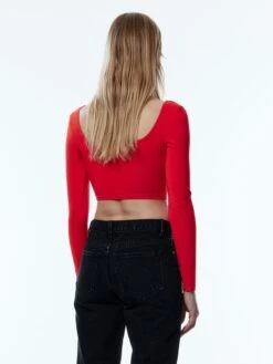 EDITED T-shirts à Manches Longues T-shirt Nane Femme Rouge -Pas Cher Univers T-shirt Magasin 5eceae56d4d69f9ab2ed1f5501acb5b3