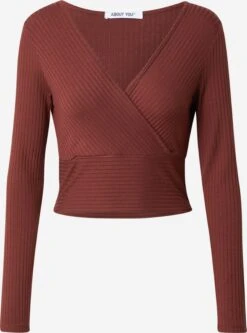 About You T-shirts à Manches Longues T-shirt Cecile Femme Marron
