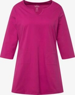 Ulla Popken T-shirts à Manches 3/4 T-shirt Femme Magenta