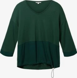 Tom Tailor T-shirts à Manches 3/4 T-shirt Femme Vert Foncé