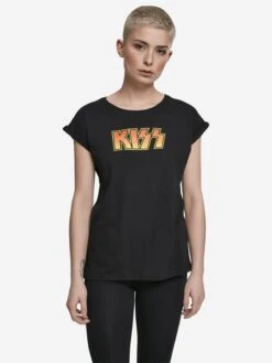 T-shirts T-shirt Kiss Femme Noir -Pas Cher Univers T-shirt Magasin 6d8722607399e2e350f0609fb058ad1d