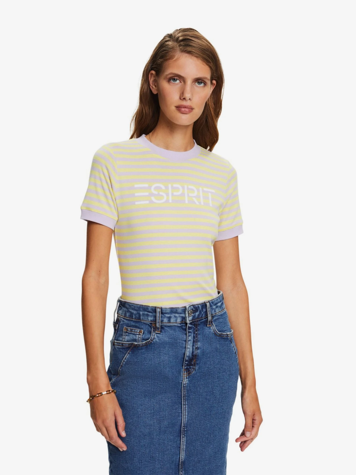 ESPRIT T-shirts T-shirt Femme Jaune Pastel 4 ESPRIT T-shirts T-shirt Femme Jaune Pastel – Image 2