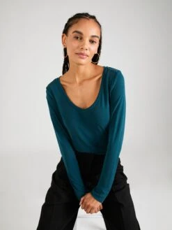 Pieces T-shirts à Manches Longues T-shirt KAMALA Femme Bleu -Pas Cher Univers T-shirt Magasin 75197dbc9c0c2c712285a171c974db50