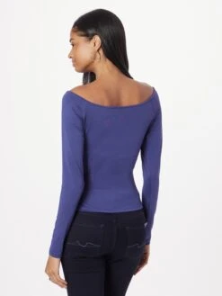 NLY By Nelly T-shirts à Manches Longues T-shirt Femme Indigo -Pas Cher Univers T-shirt Magasin 7686e6803cf19ff92a8cdd9ca0cbcb24