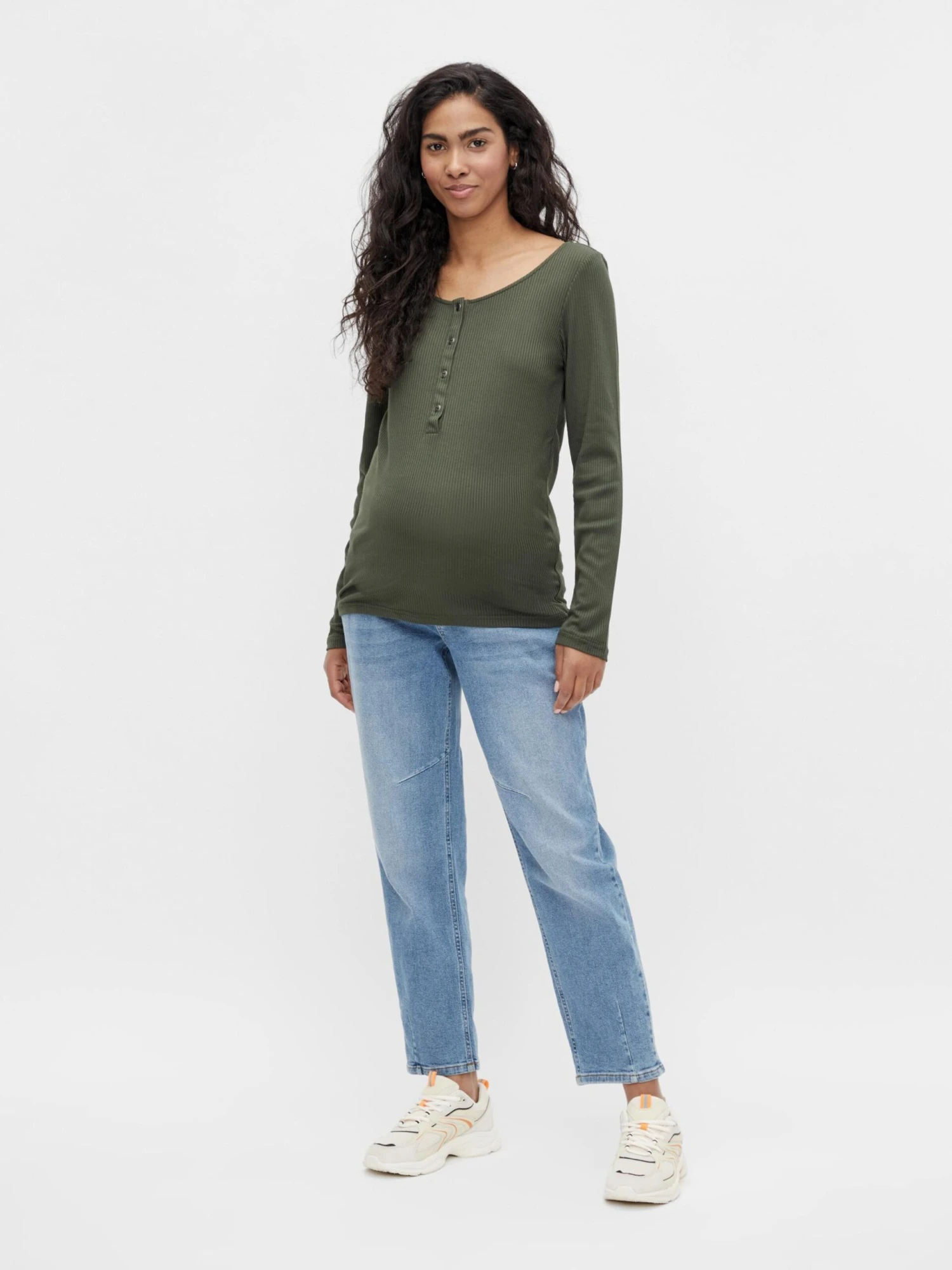 Mamalicious T-shirts à Manches Longues T-shirt ELLEN Femme Kaki 4 Mamalicious T-shirts à Manches Longues T-shirt ELLEN Femme Kaki – Image 2