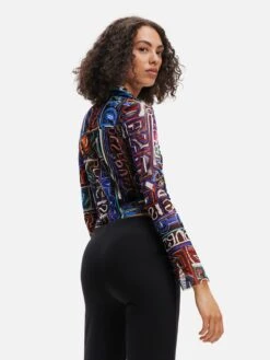 Desigual T-shirts à Manches Longues T-shirt LETTERING Femme Mélange De Couleurs -Pas Cher Univers T-shirt Magasin 7888216d0112be405b4b16491280f43b