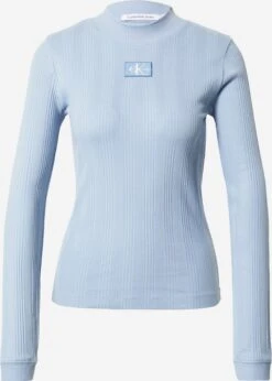 Calvin Klein Jeans T-shirts à Manches Longues T-shirt Femme Bleu Clair