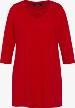 Ulla Popken T-shirts à Manches 3/4 T-shirt Femme Rouge